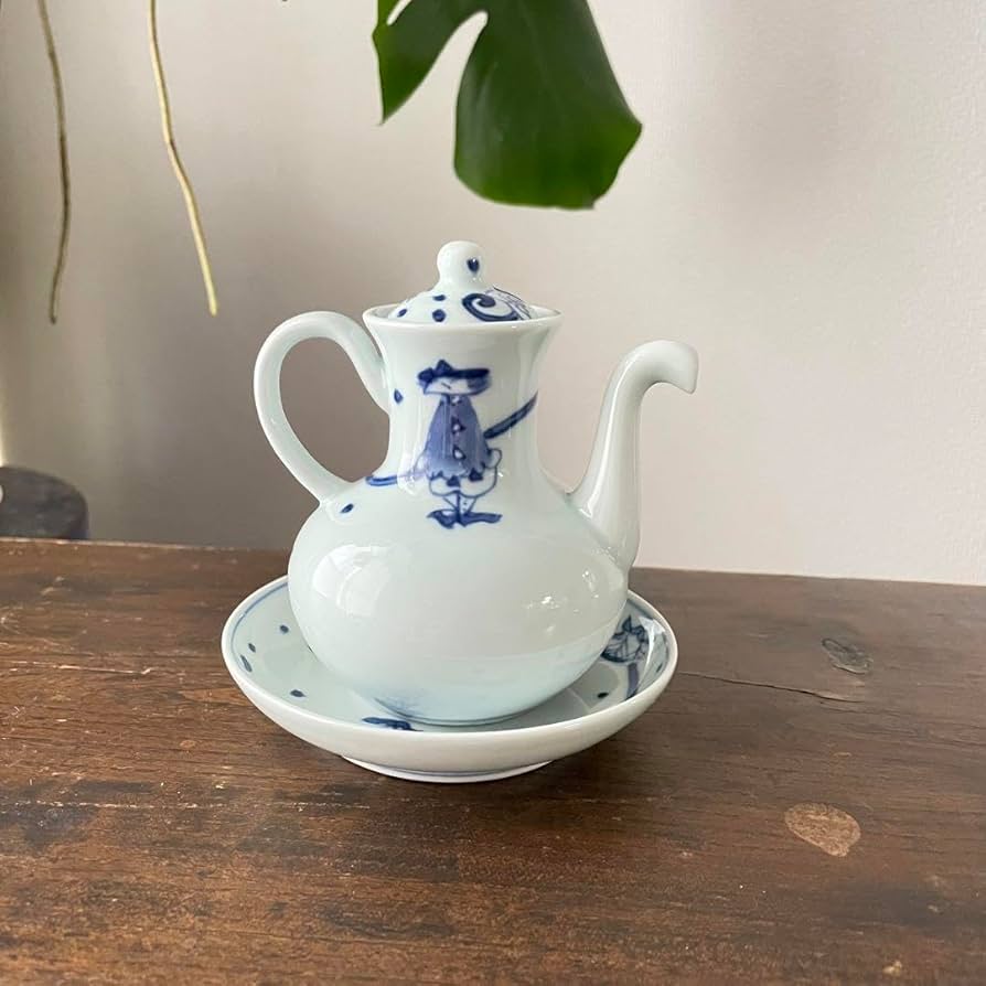 Amazon.co.jp: 有田焼 しん窯 青花 異人 南蛮船 醤油差し